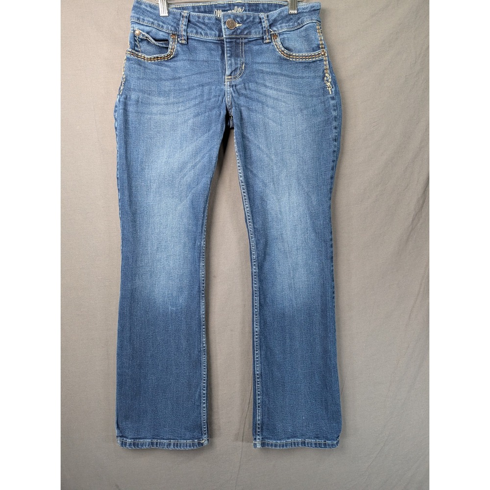 Wrangler Cash Ultimate Riding Jeans 07MWZWA Blue Denim Bootcut Womens Size 5x32